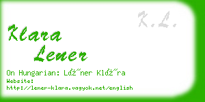 klara lener business card